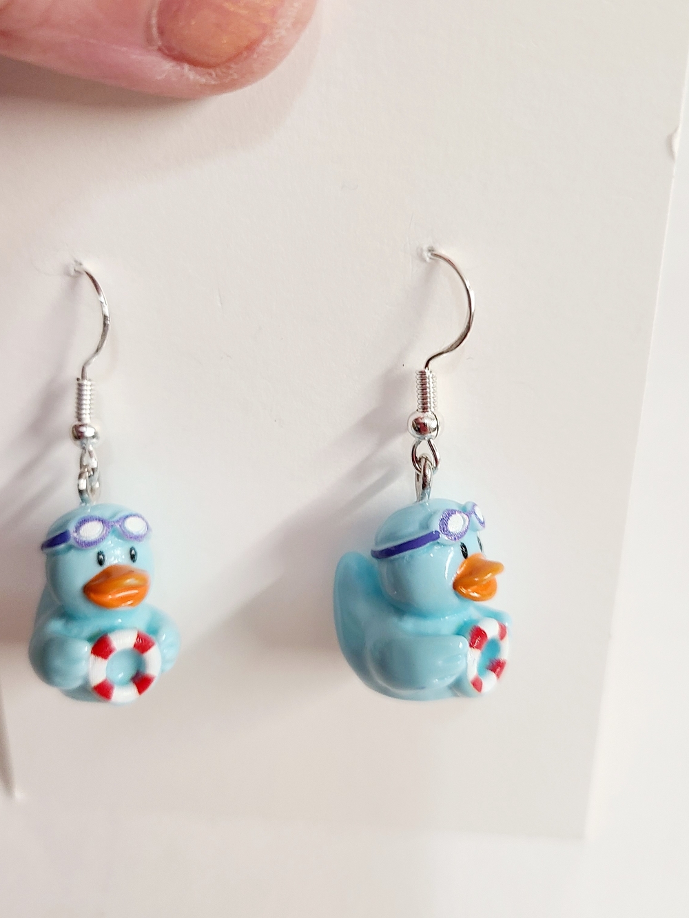 Blue Lifeguard Ducky Earrings